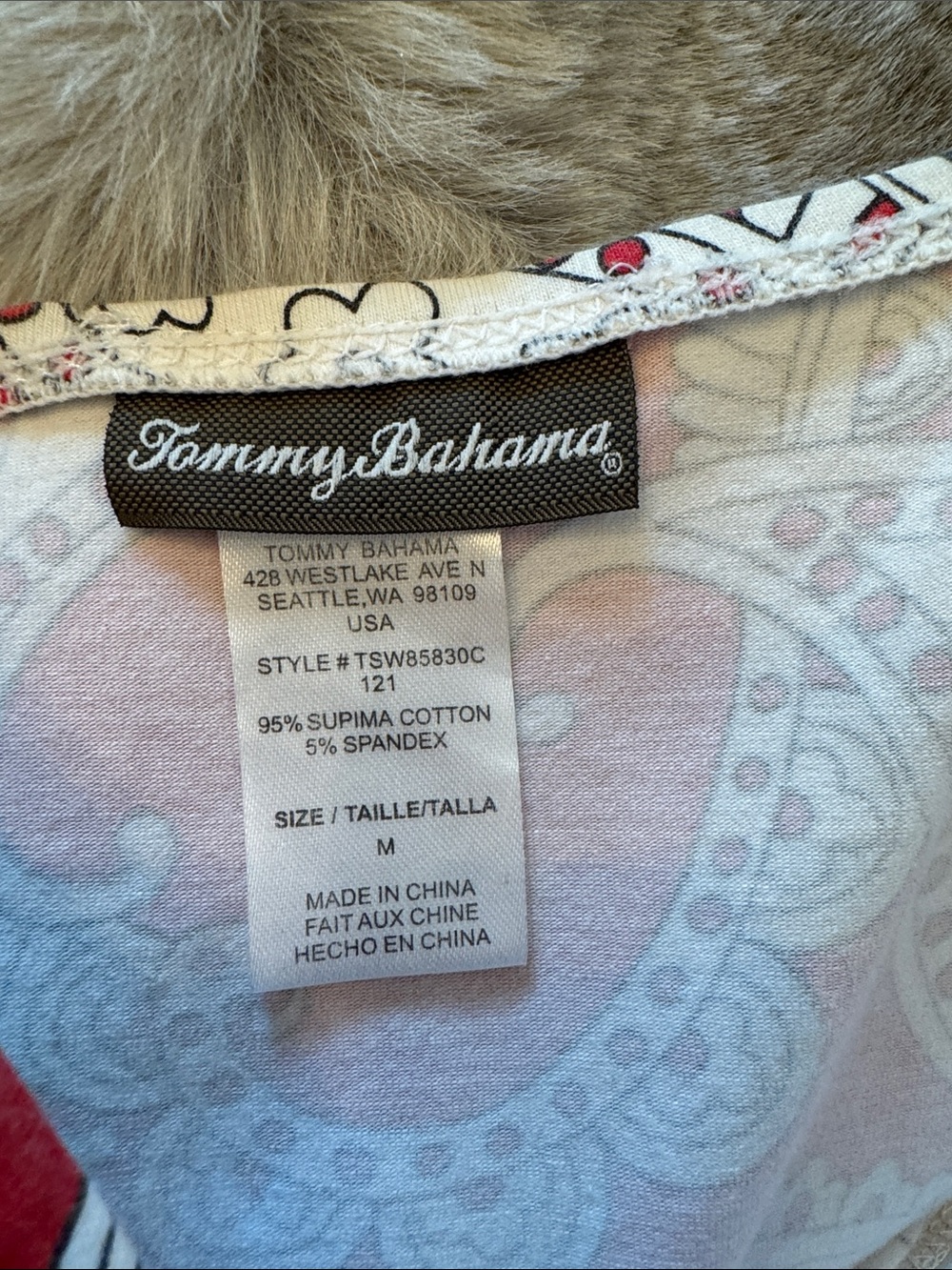 Tommy Bahama Red and White Paisley Cotton Sundress - Picture 3 of 10